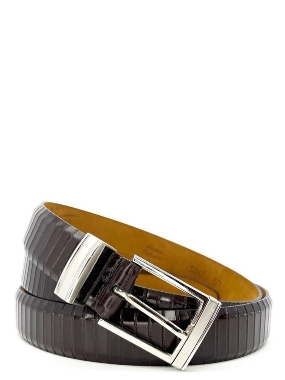 Tulliani The Powers Belt Men’s Size 50  Brown Leather Italian Calfskin Strap EUC